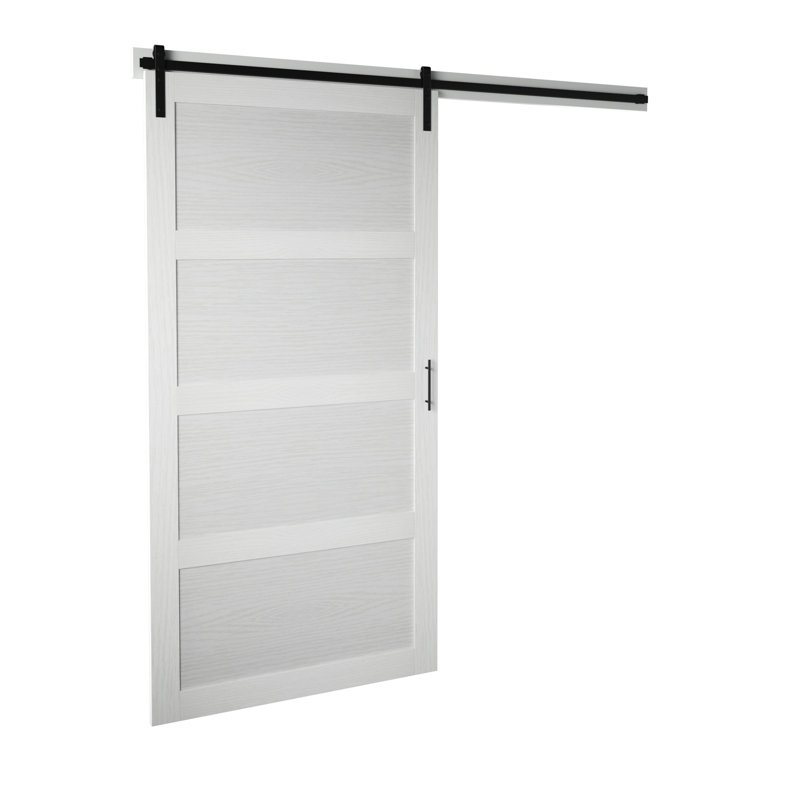 Gracie Oaks Abhishek Paneled 42” Wood Barn Door with Installation Hardware Kit & Reviews Wayfair